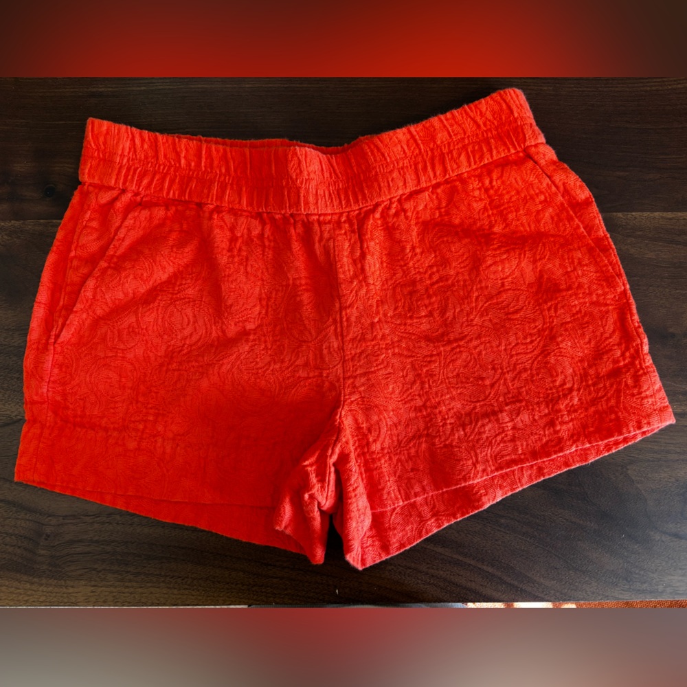 J. Crew Factory Orange Textured Shorts